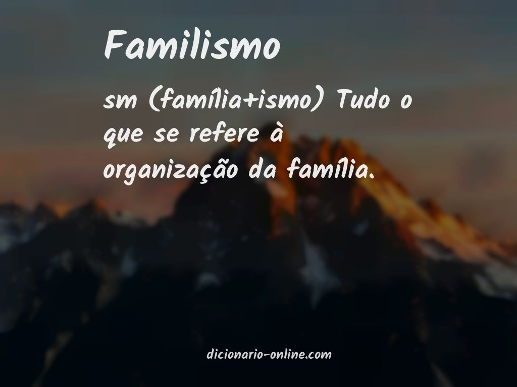 Significado de familismo