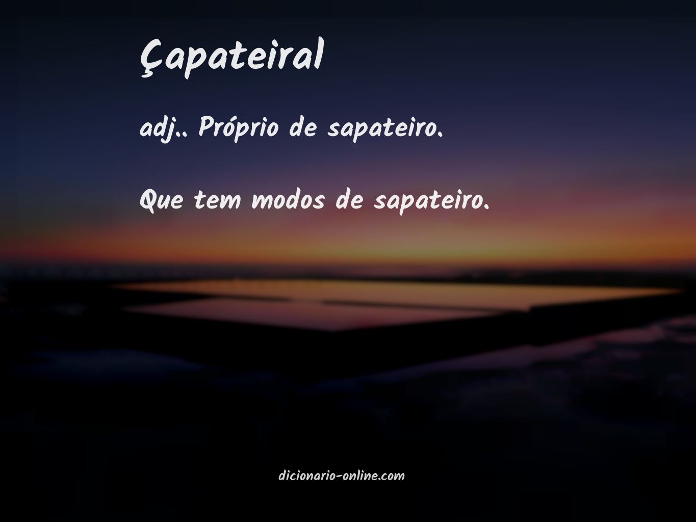 Significado de çapateiral