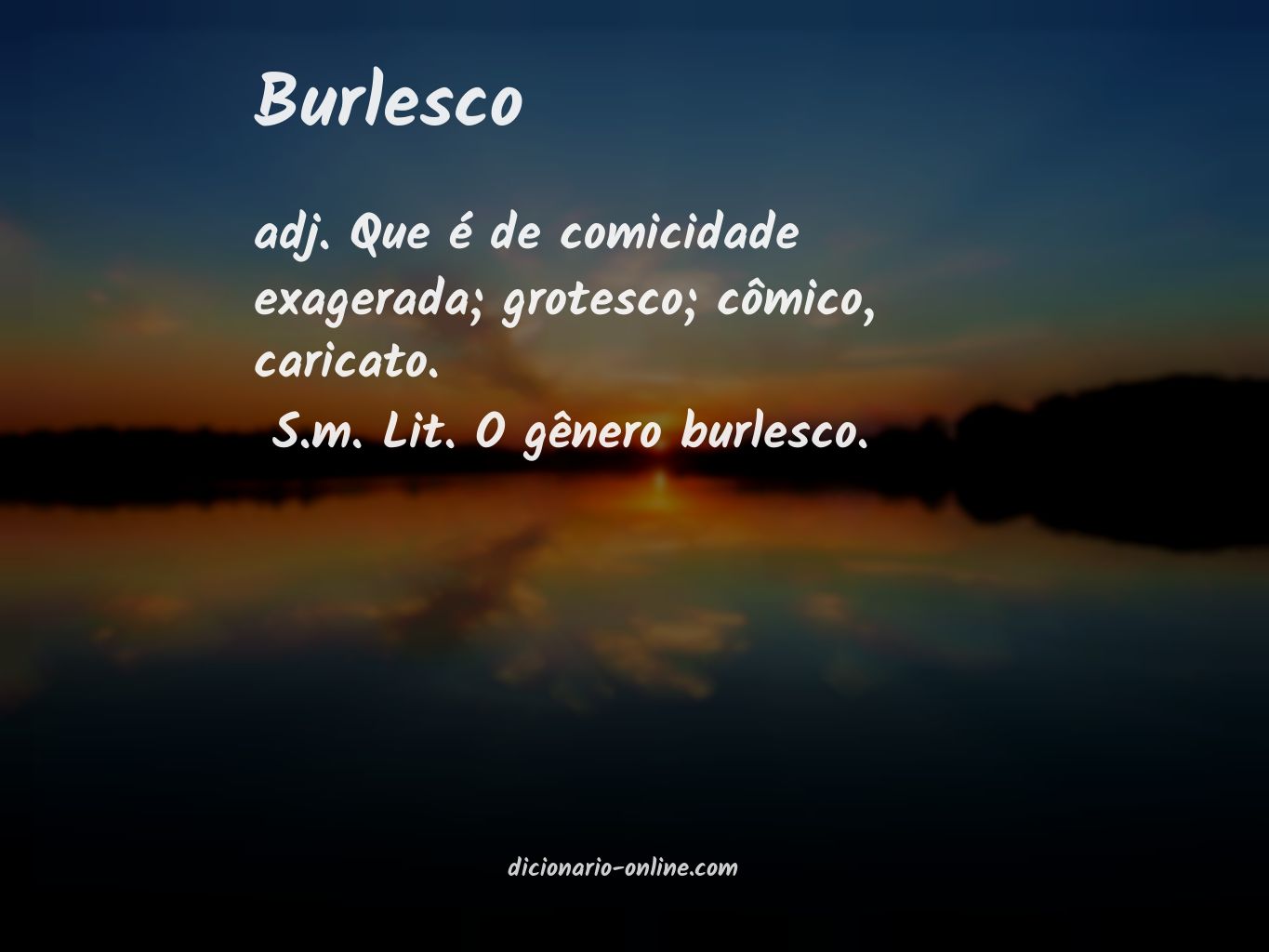 Significado de burlesco