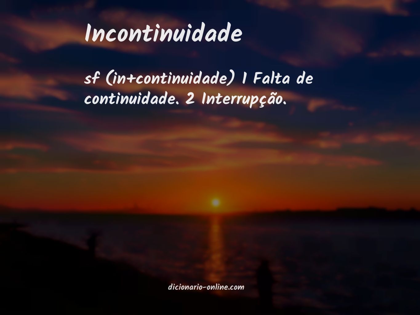 Significado de incontinuidade