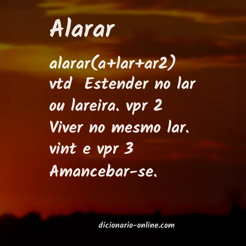 Significado de alarar