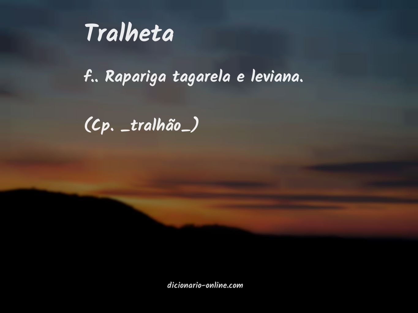 Significado de tralheta