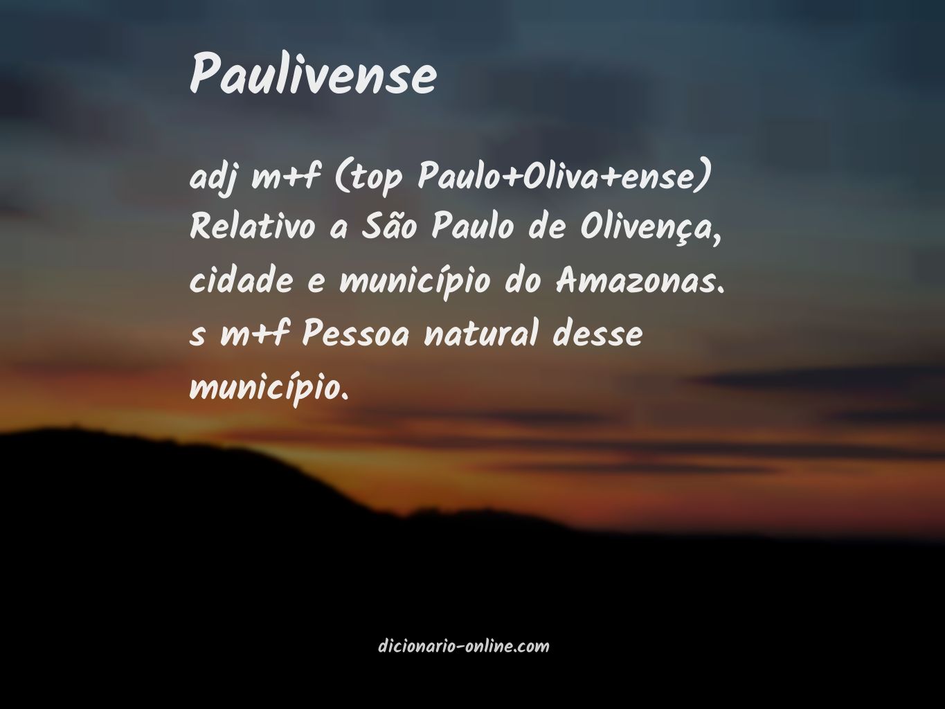 Significado de paulivense