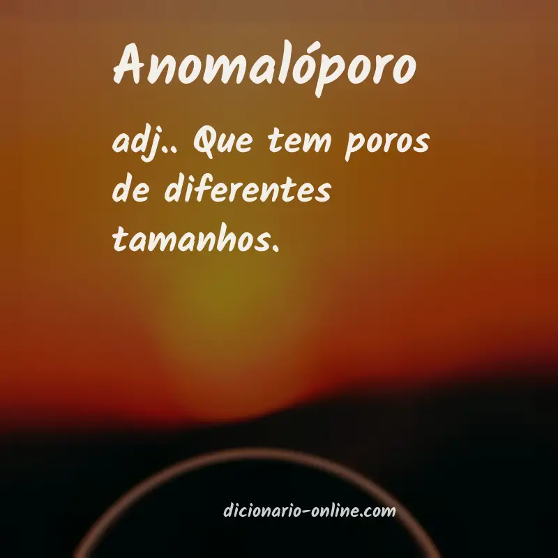 Significado de anomalóporo