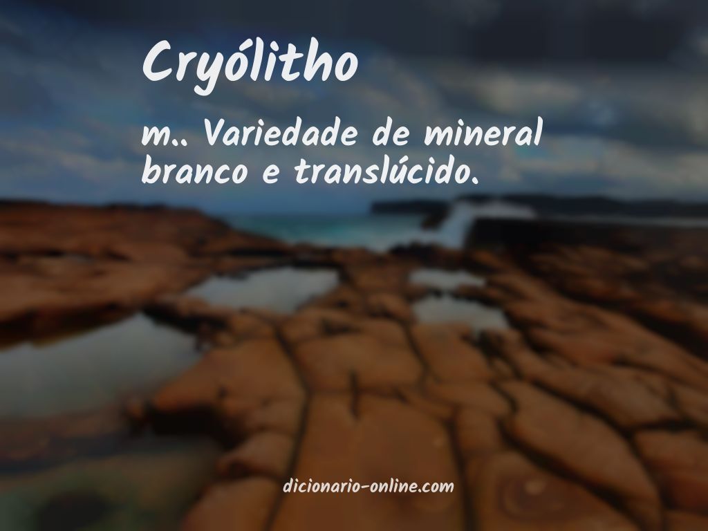 Significado de cryólitho