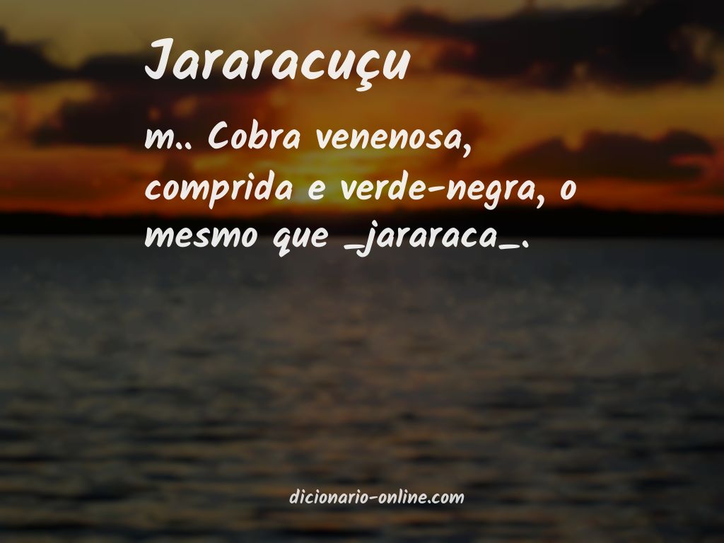 Significado de jararacuçu