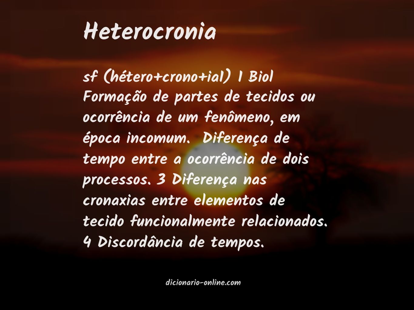 Significado de heterocronia