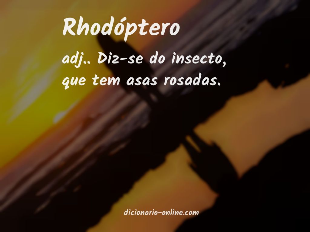 Significado de rhodóptero