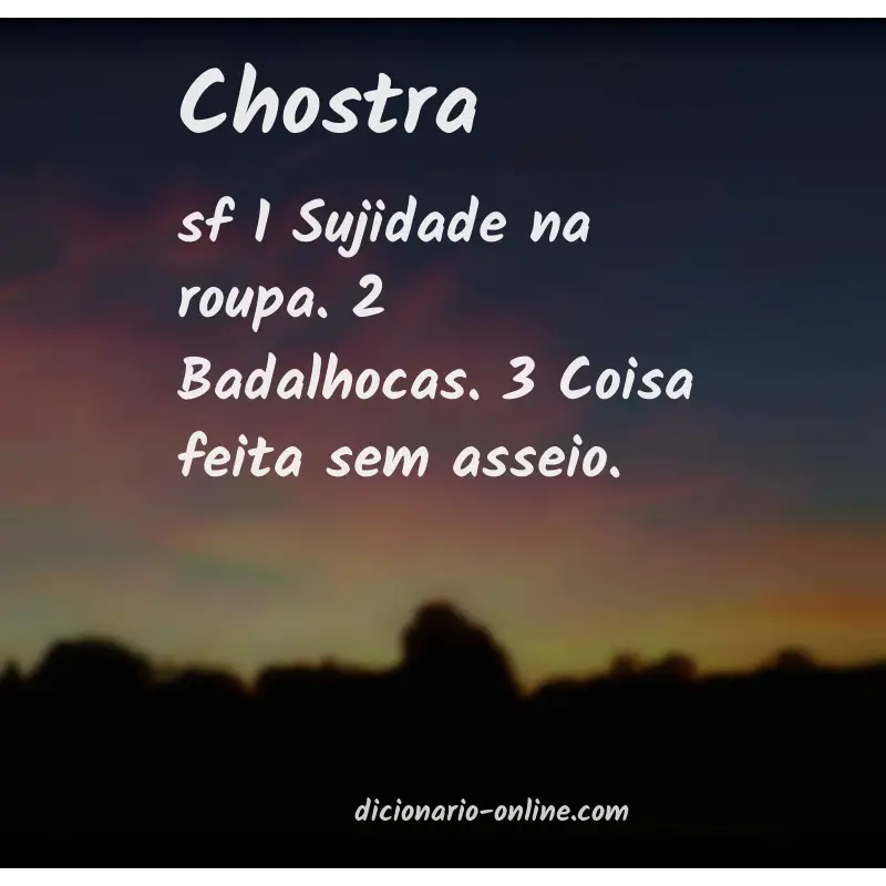 Significado de chostra