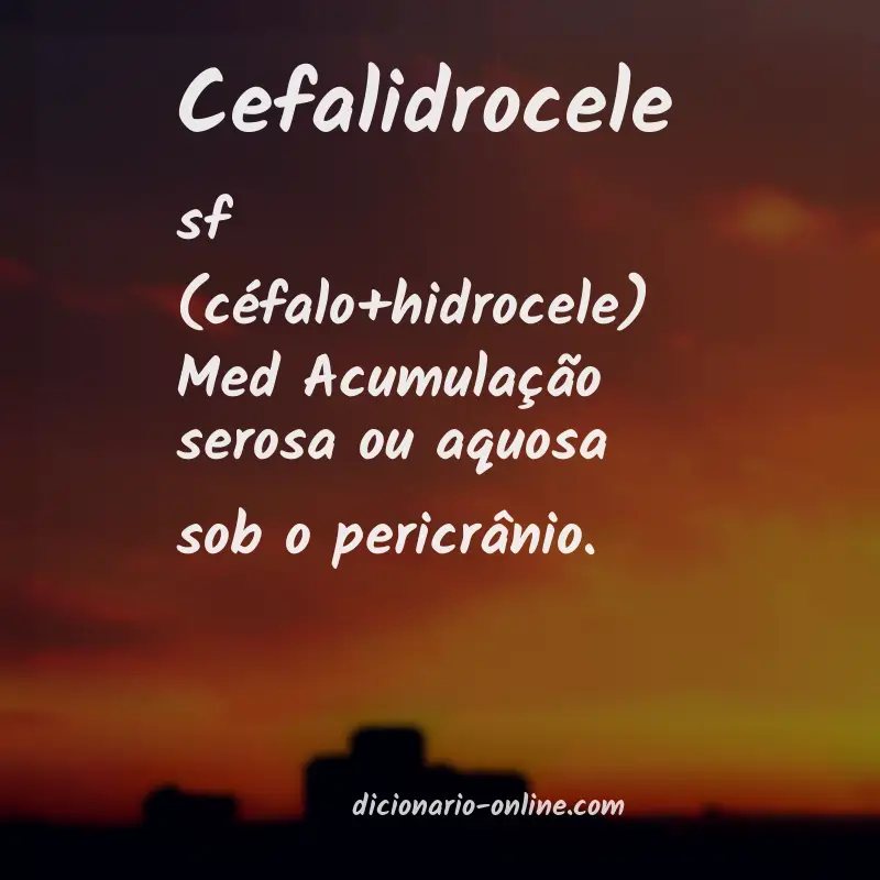 Significado de cefalidrocele