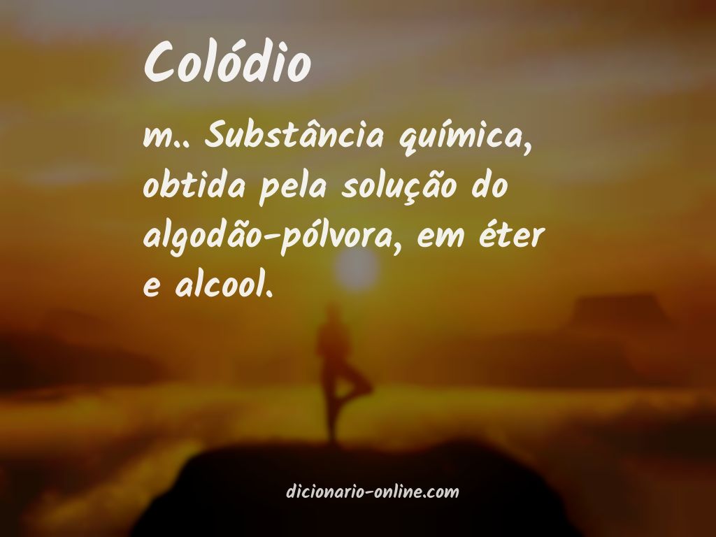 Significado de colódio