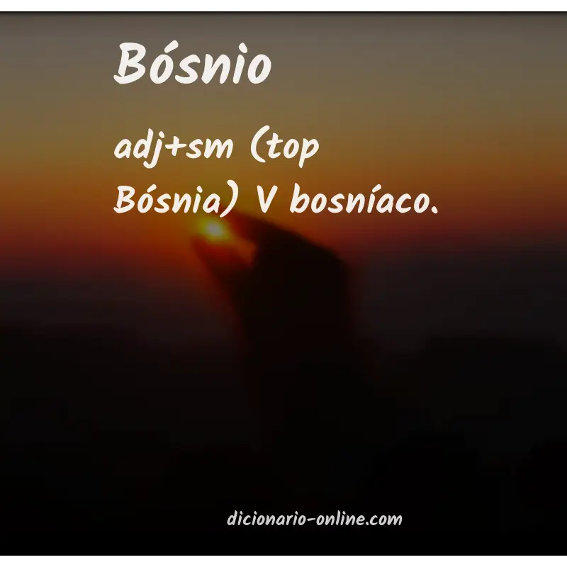 Significado de bósnio