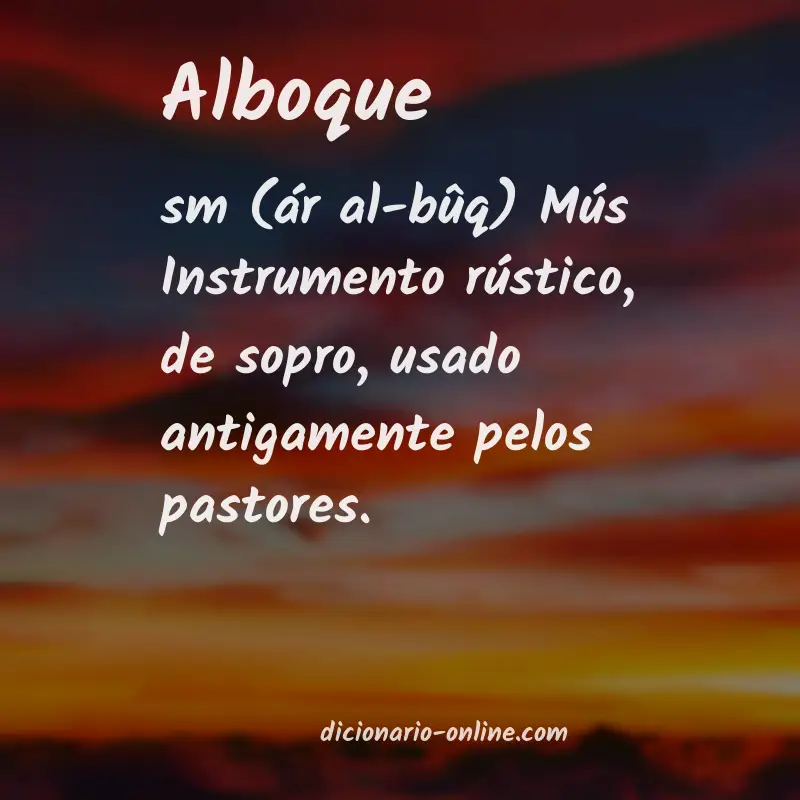 Significado de alboque