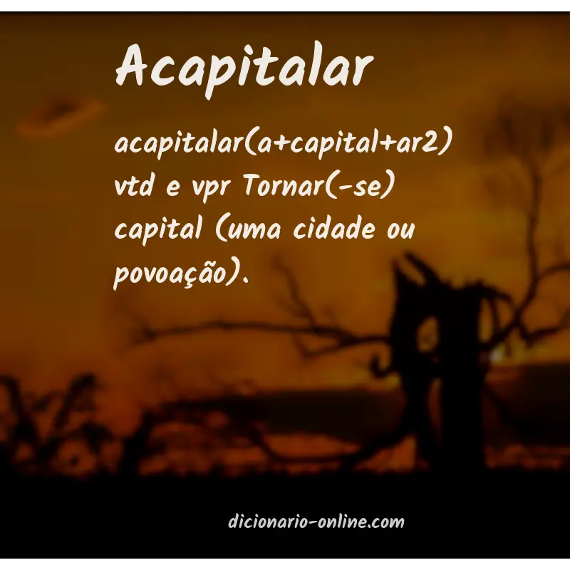 Significado de acapitalar