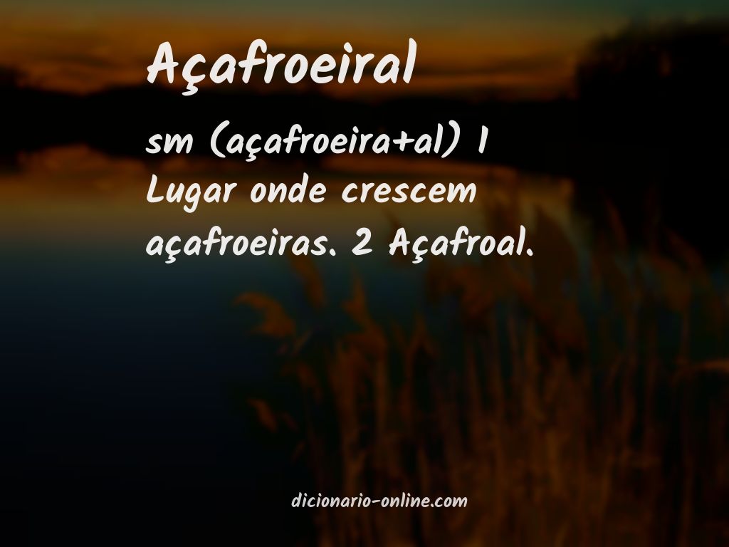 Significado de açafroeiral