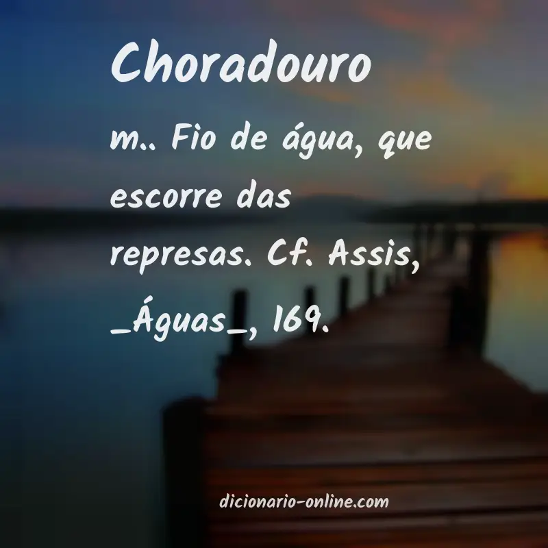Significado de choradouro