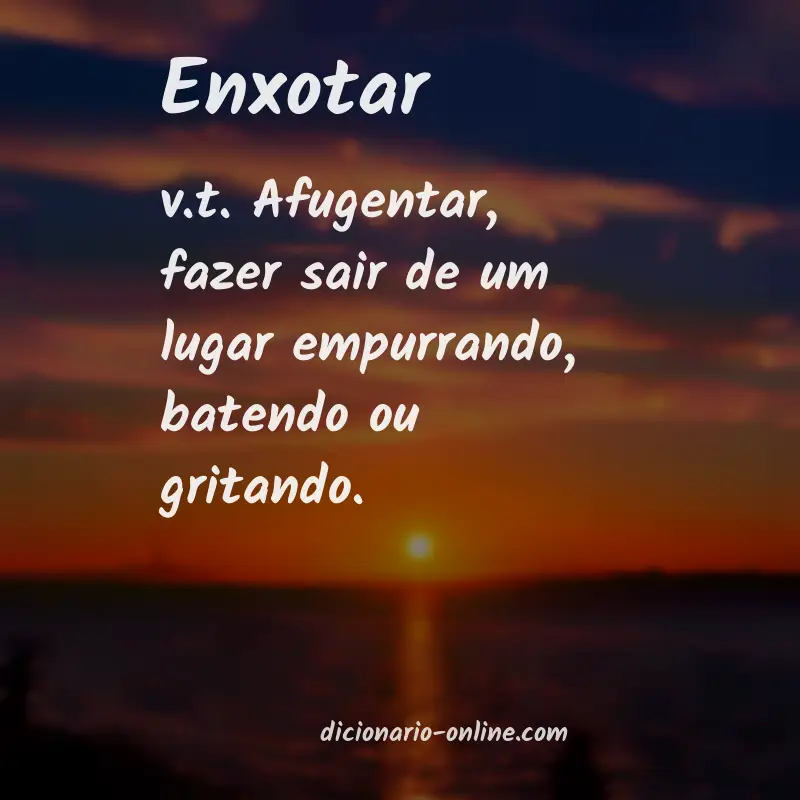 Significado de enxotar