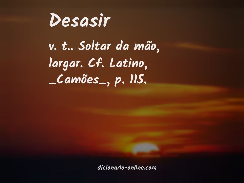 Significado de desasir