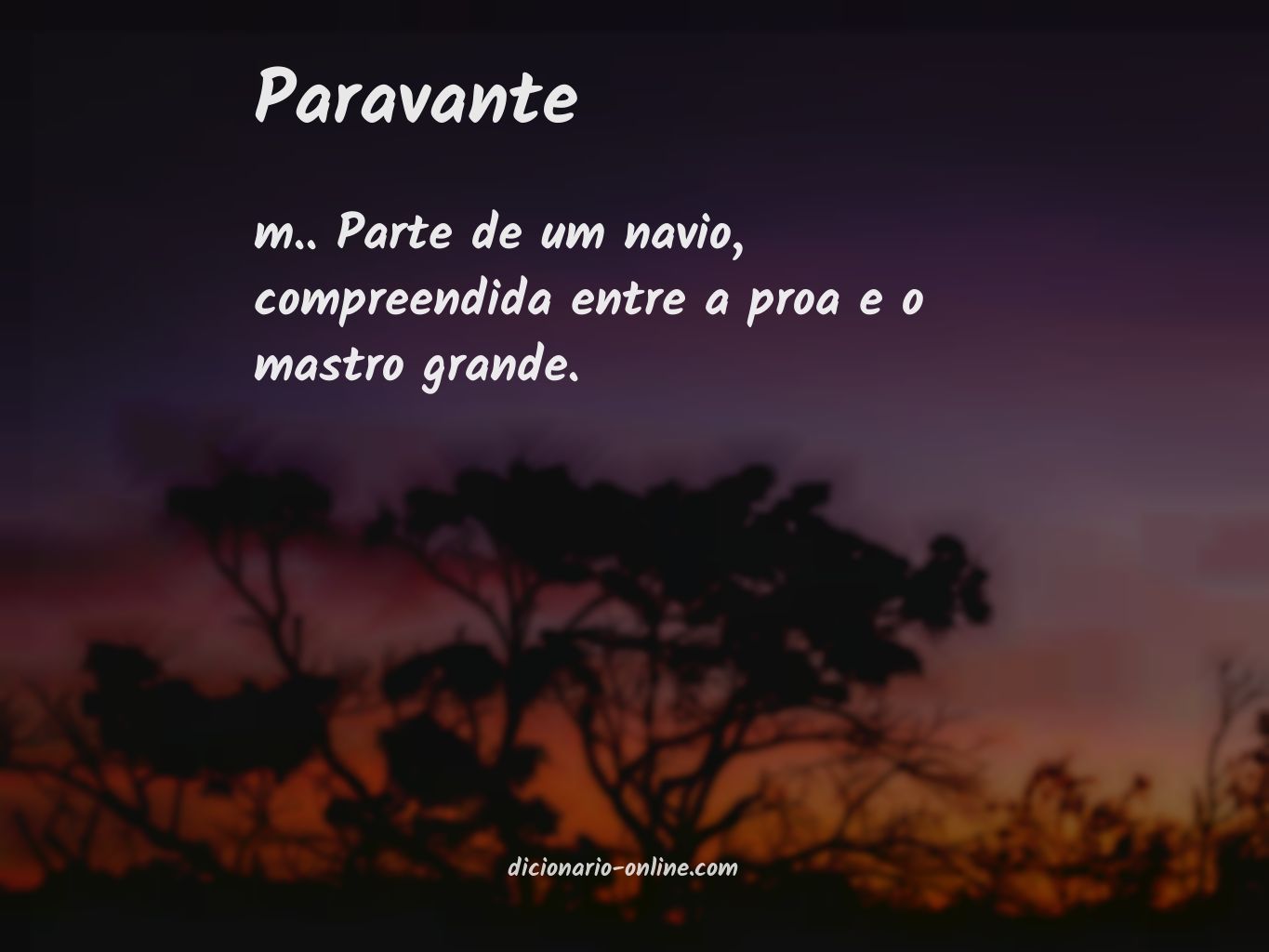 Significado de paravante