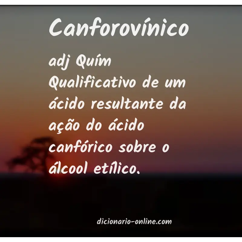 Significado de canforovínico