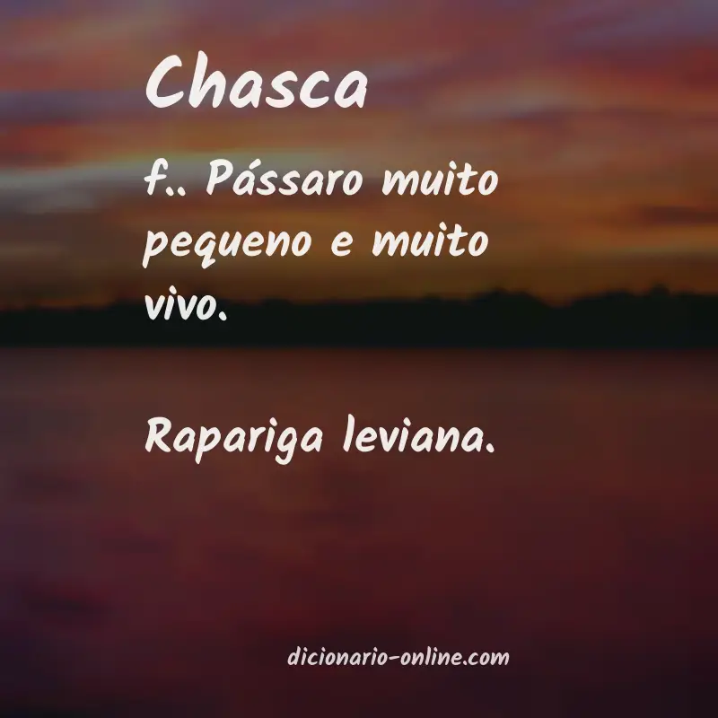 Significado de chasca