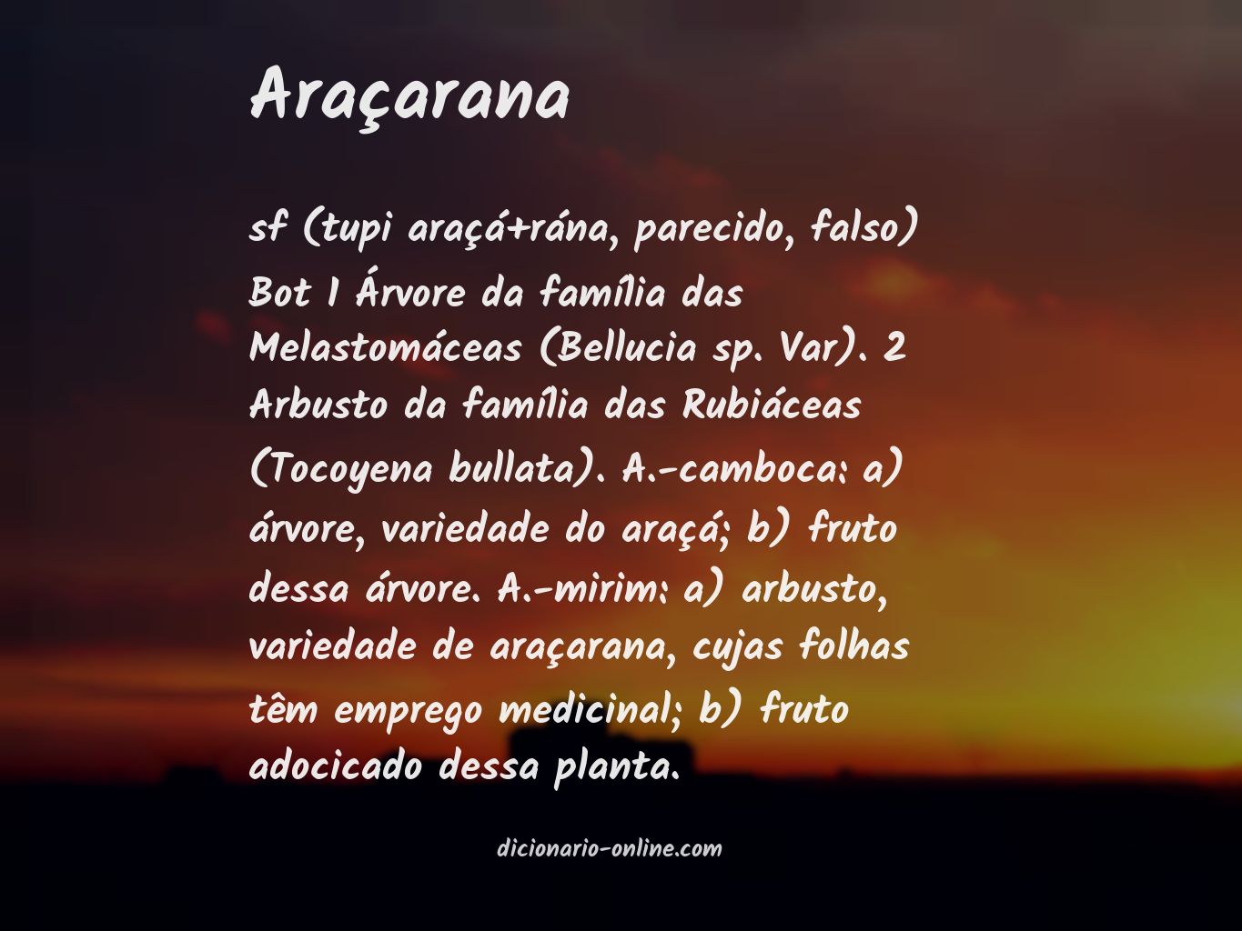 Significado de araçarana