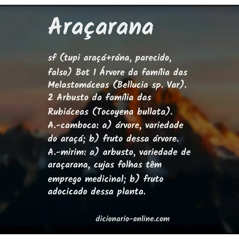 Significado de araçarana