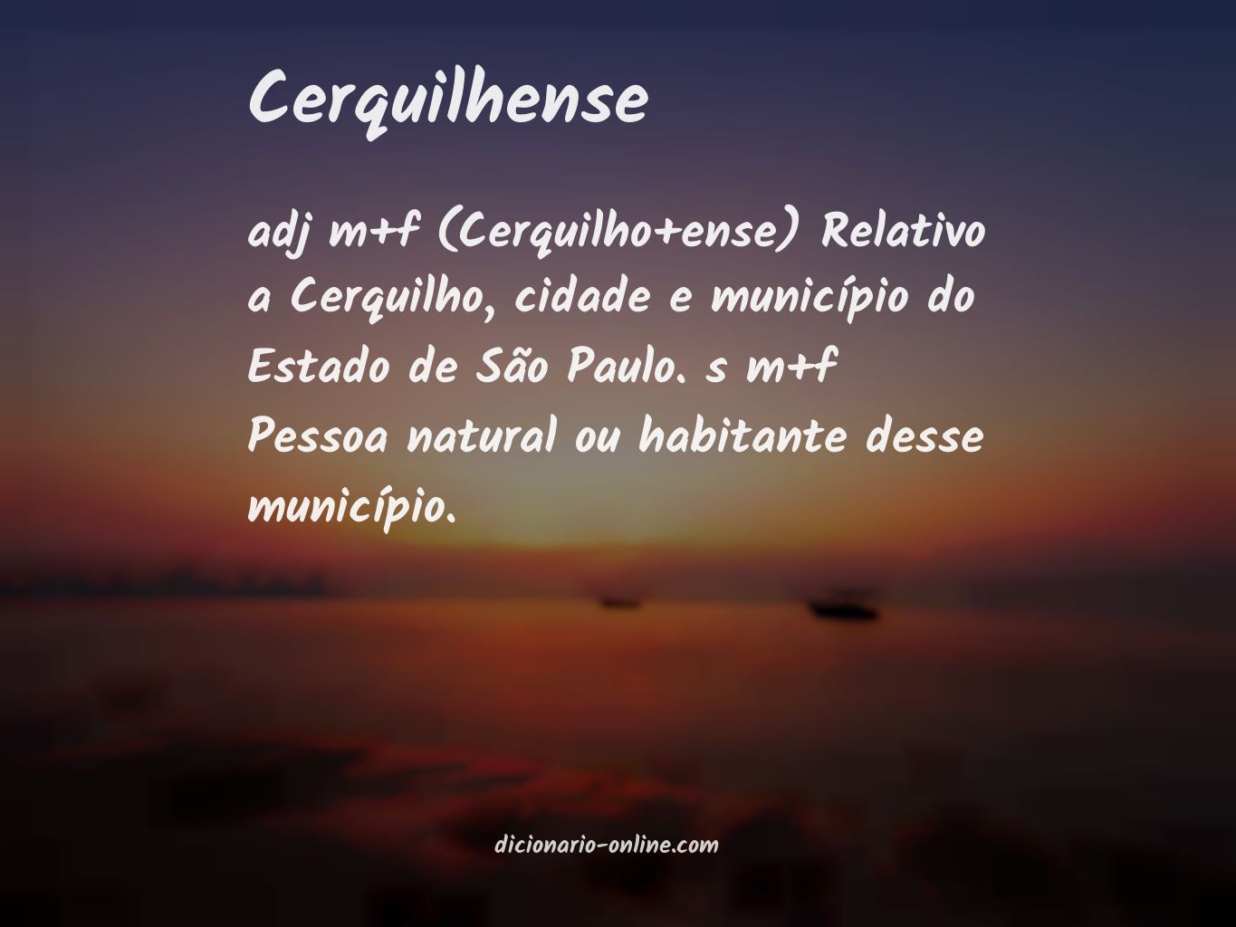 Significado de cerquilhense