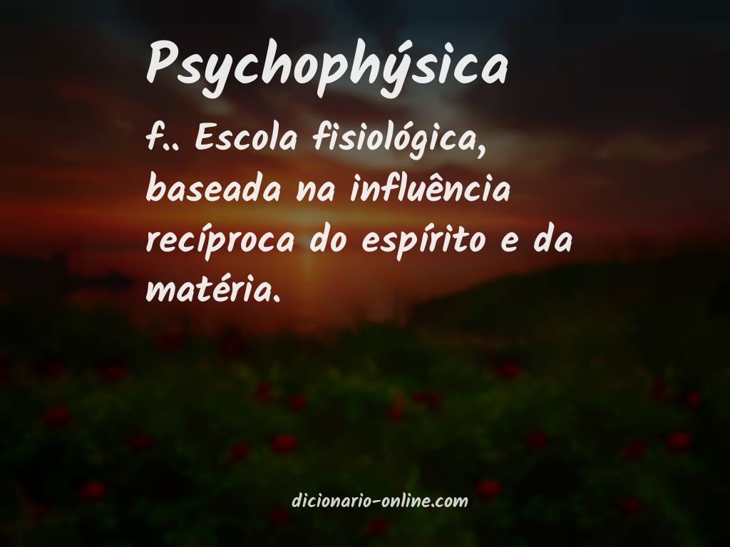 Significado de psychophýsica