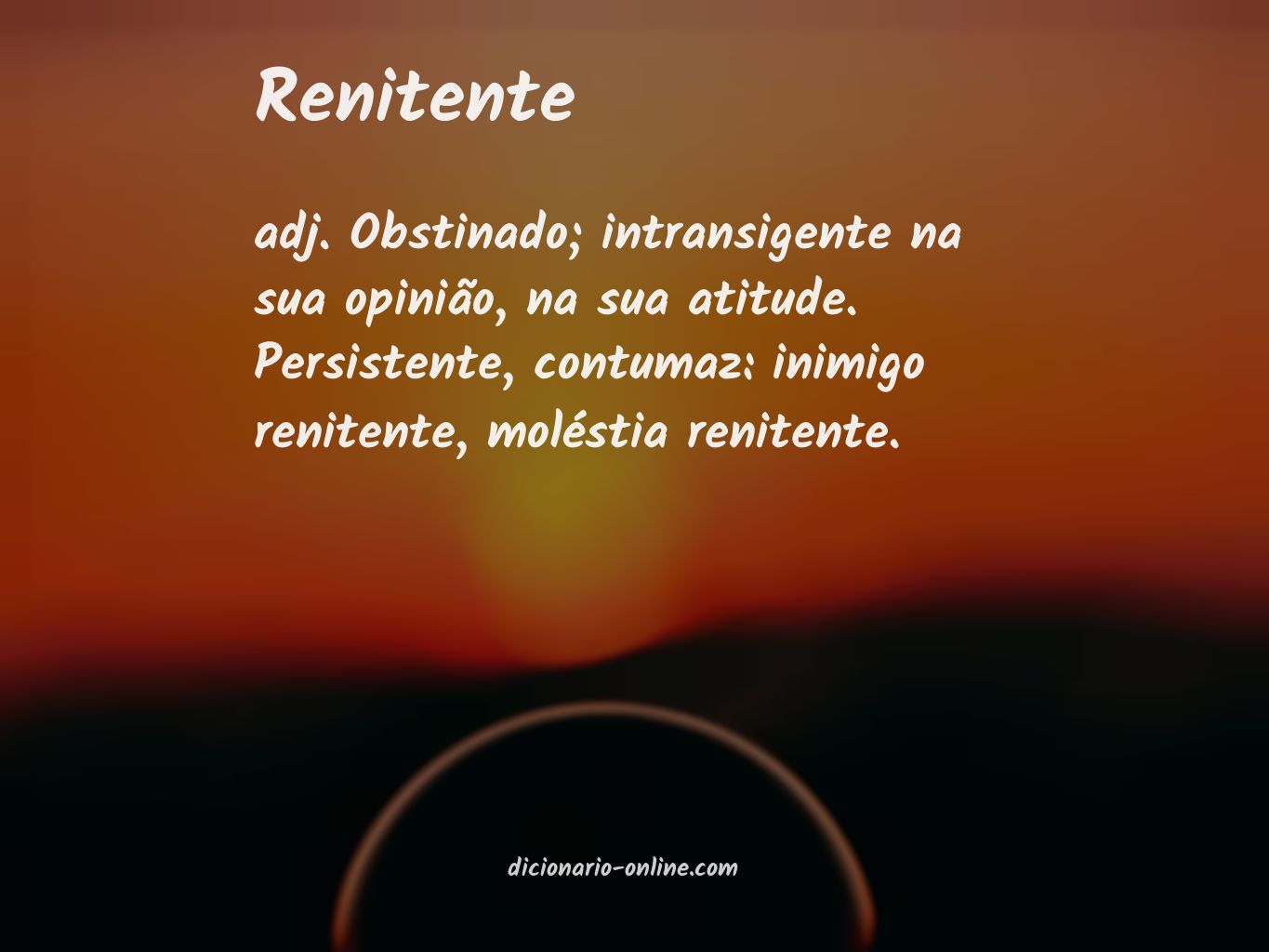 Significado de renitente