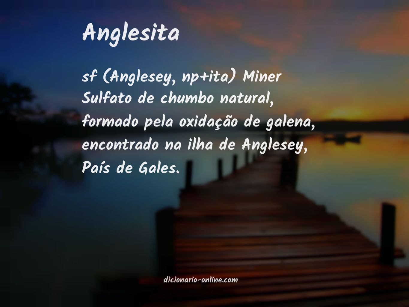 Significado de anglesita