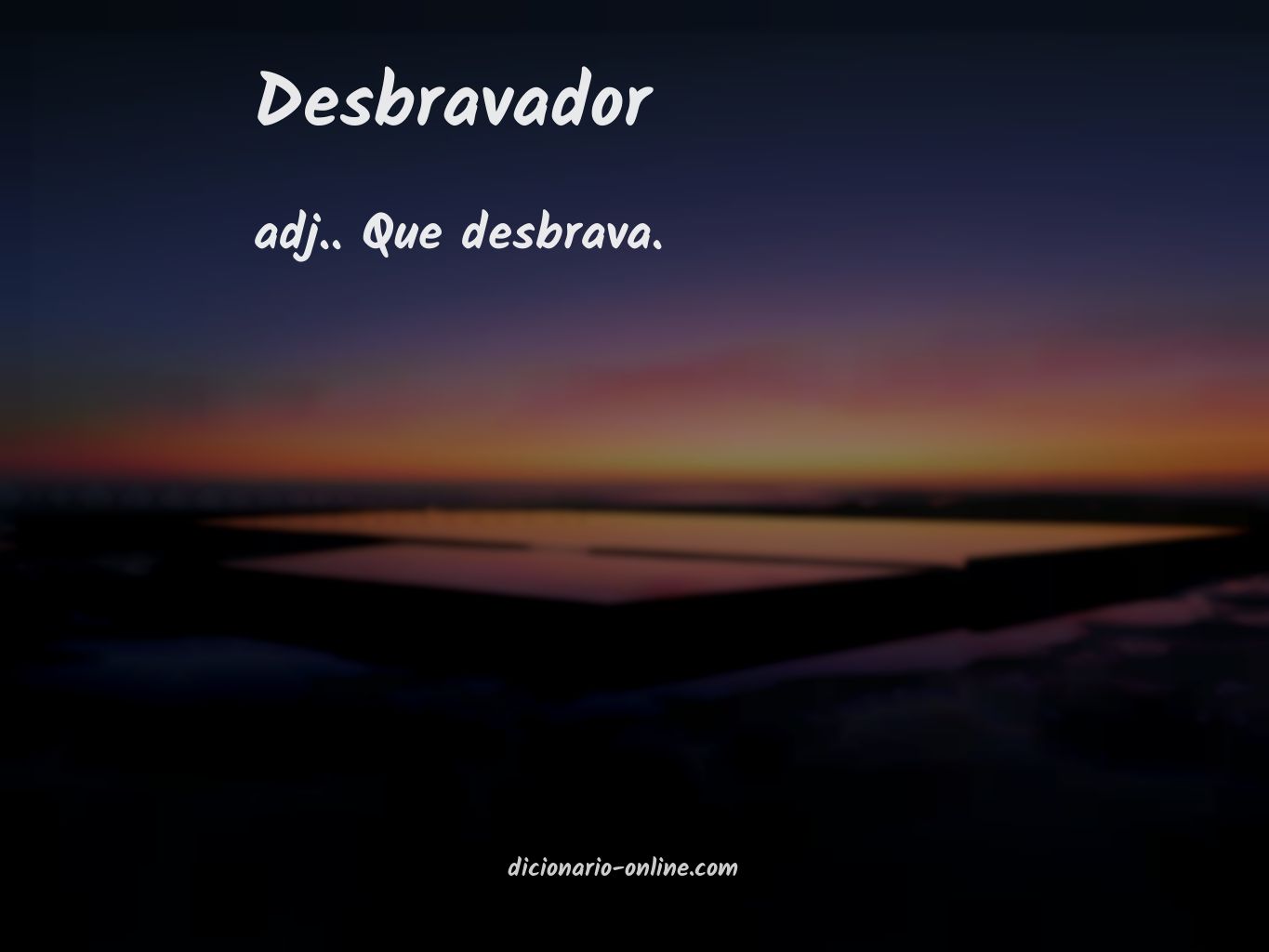 Significado de desbravador