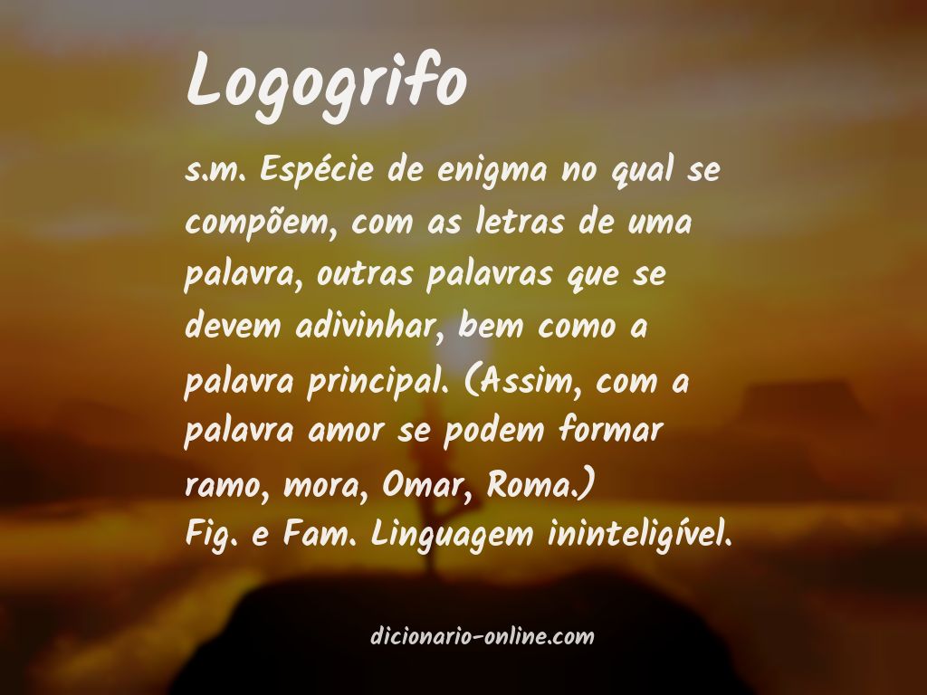 Significado de logogrifo