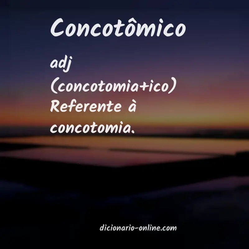 Significado de concotômico