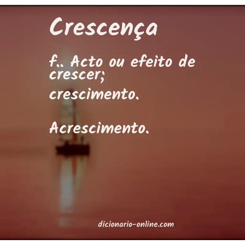 Significado de crescença