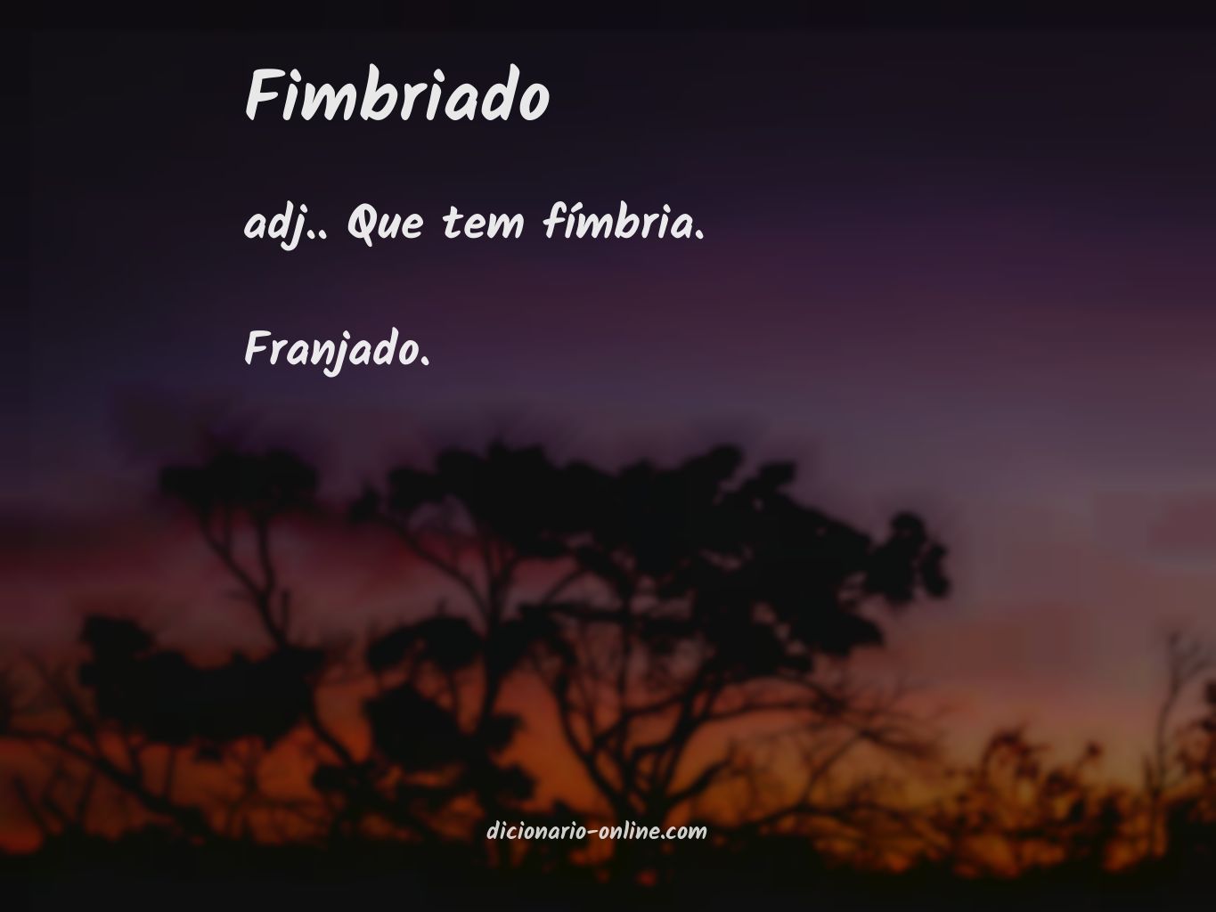 Significado de fimbriado