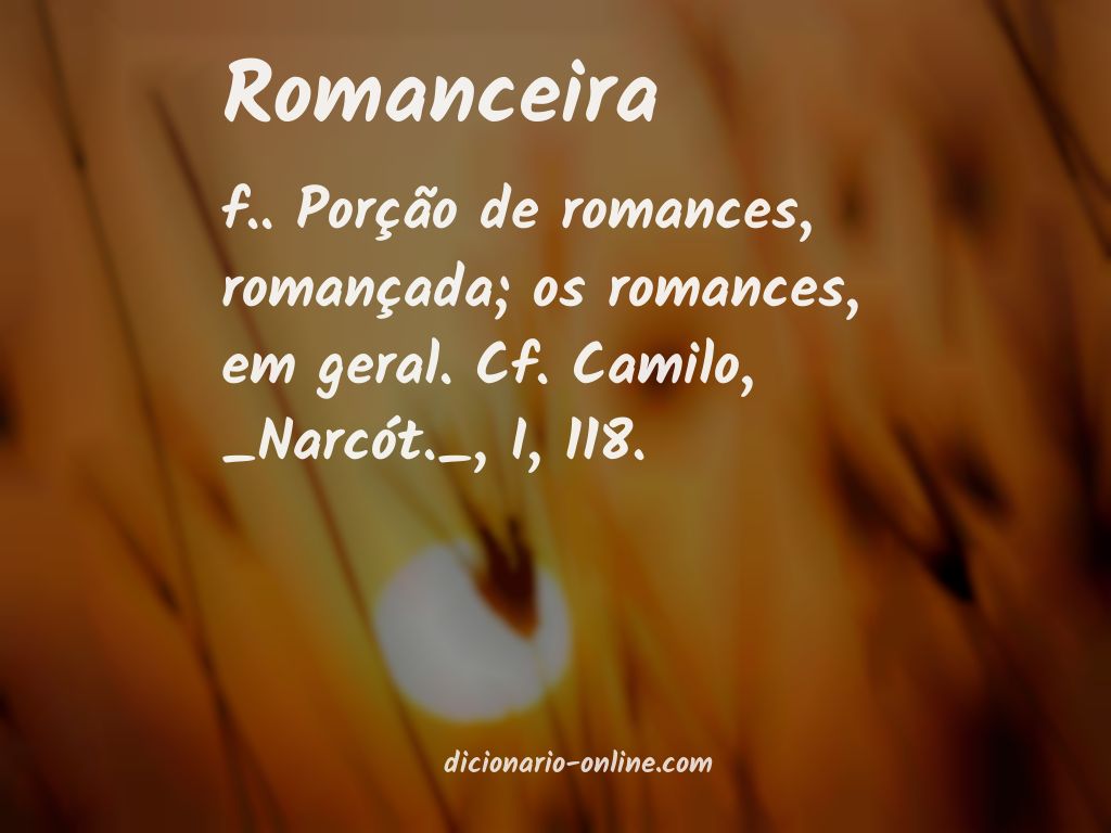 Significado de romanceira