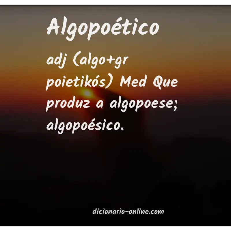 Significado de algopoético