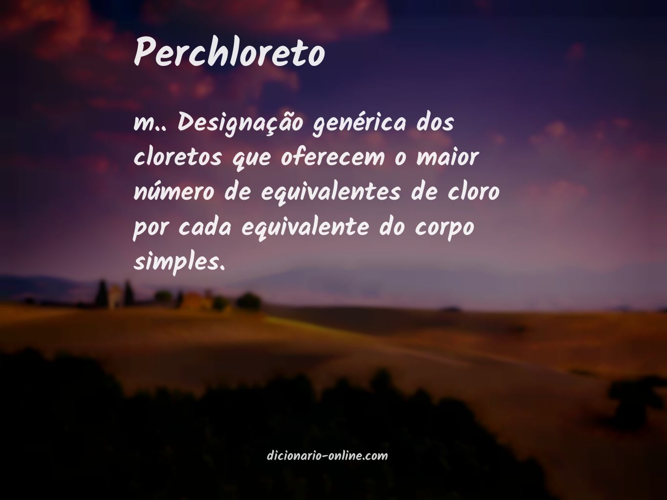 Significado de perchloreto