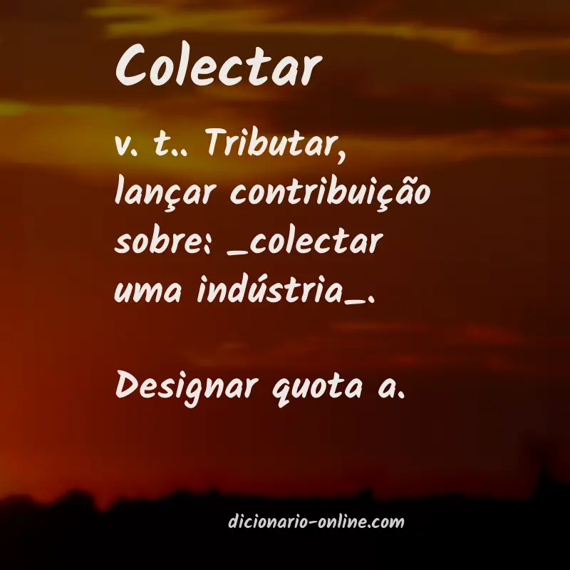 Significado de colectar