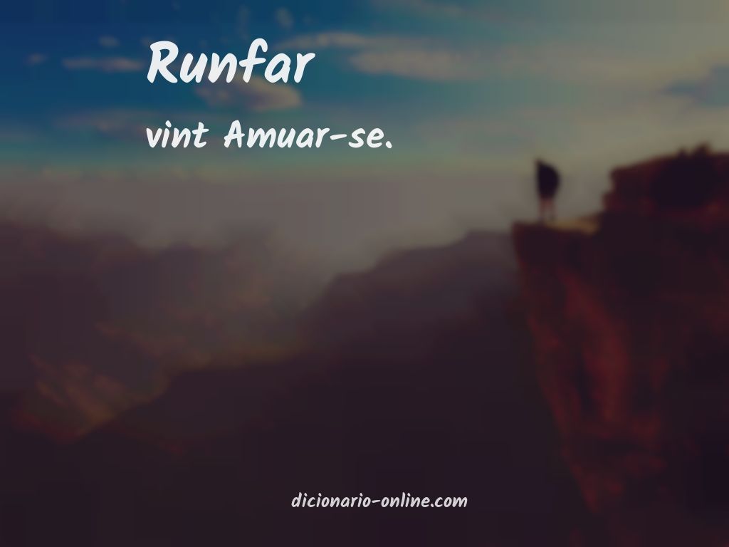 Significado de runfar