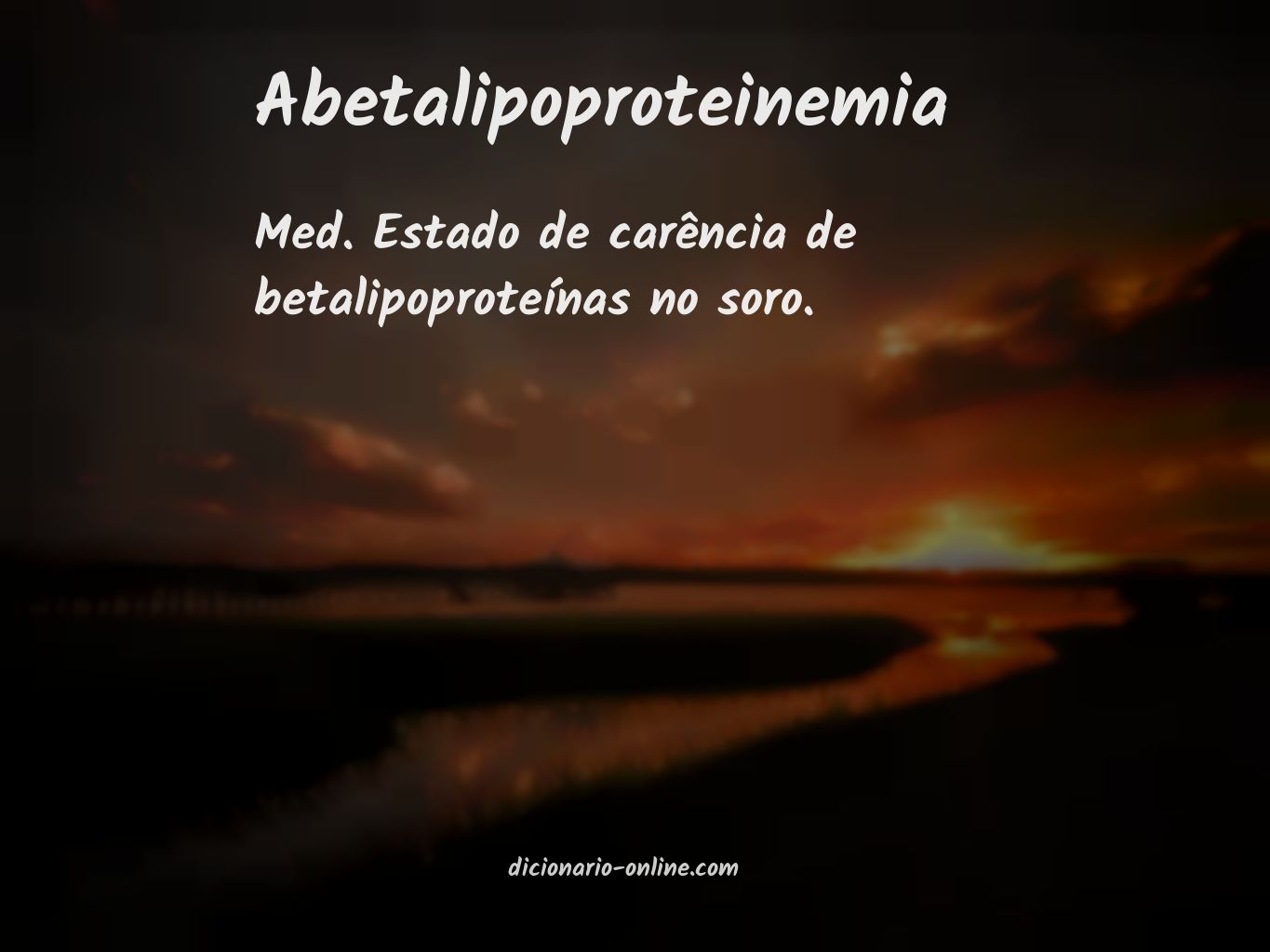 Significado de abetalipoproteinemia
