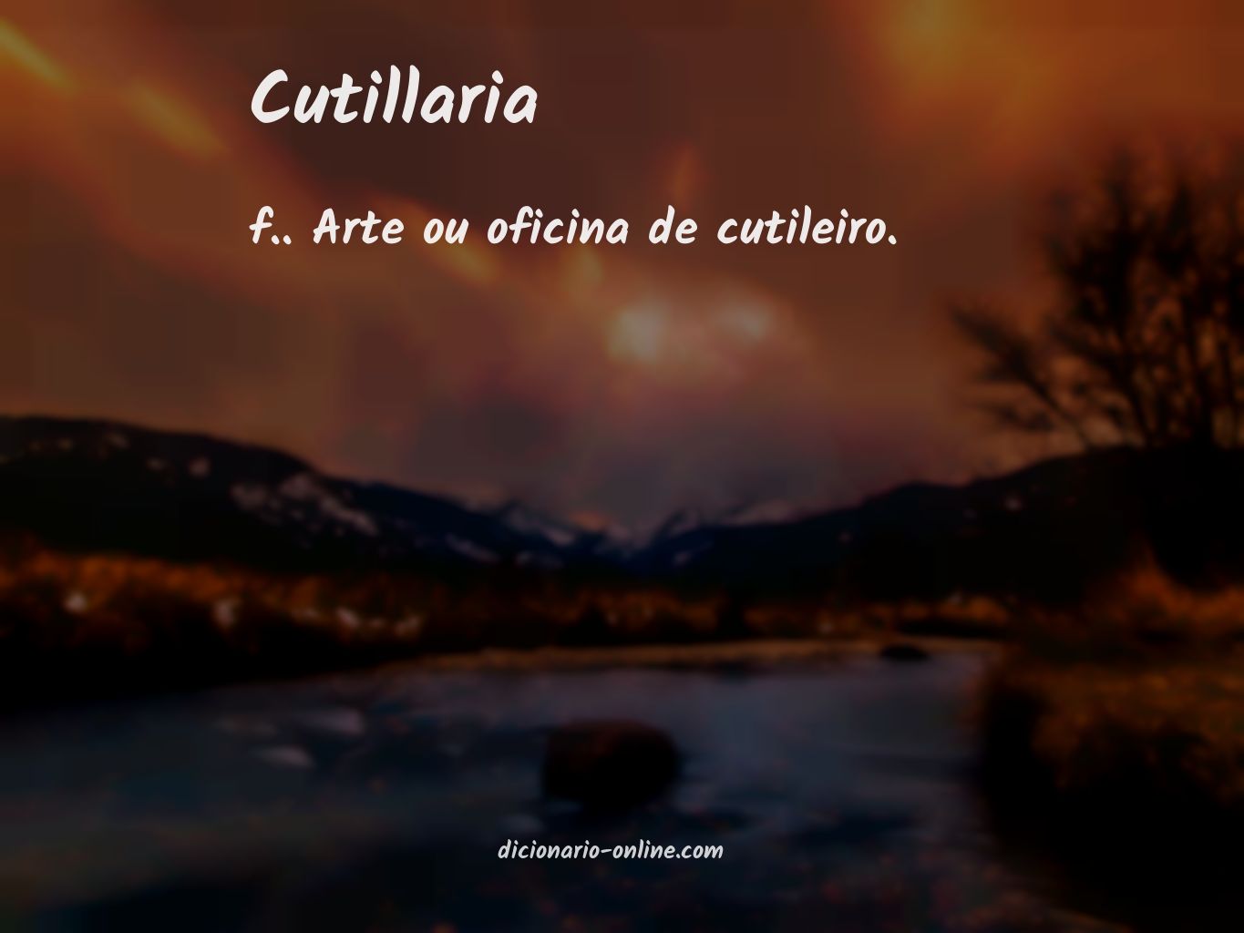 Significado de cutillaria