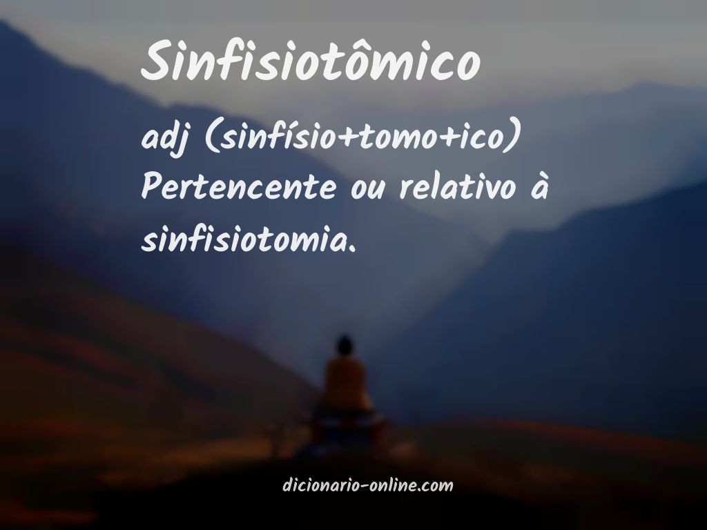 Significado de sinfisiotômico