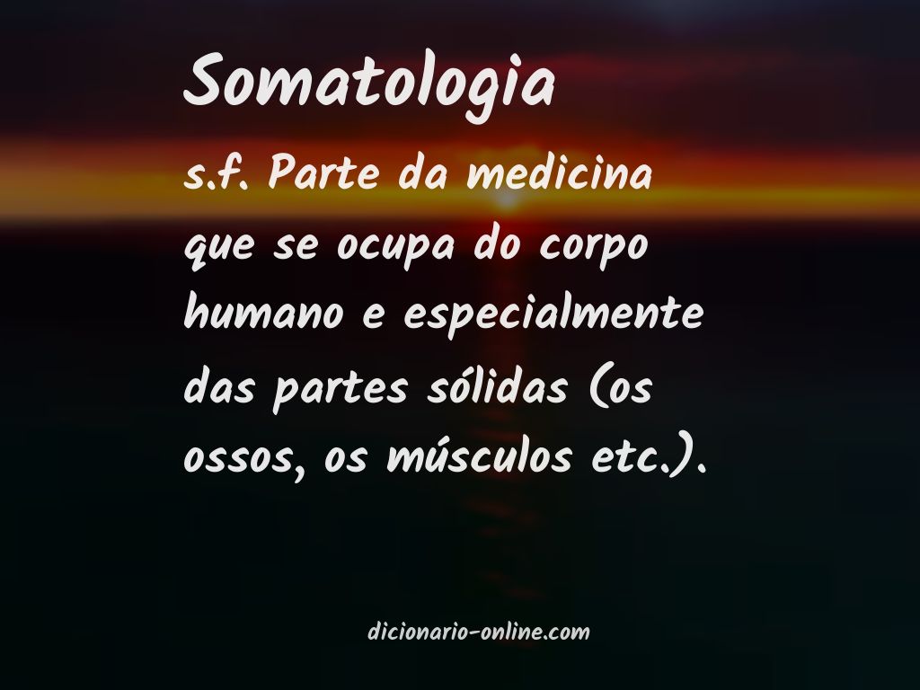 Significado de somatologia