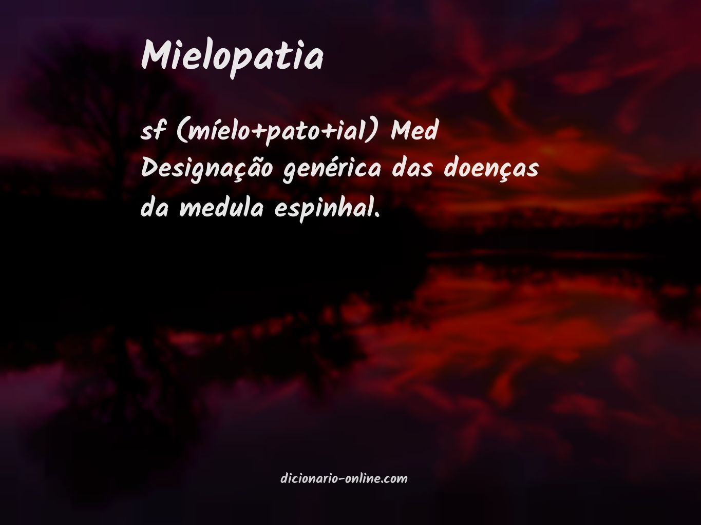Significado de mielopatia
