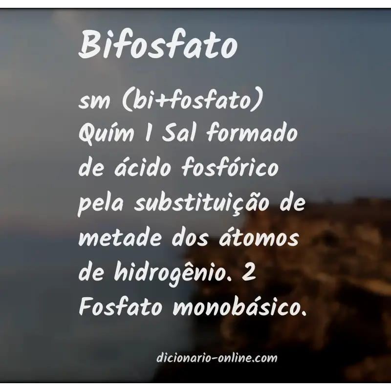 Significado de bifosfato