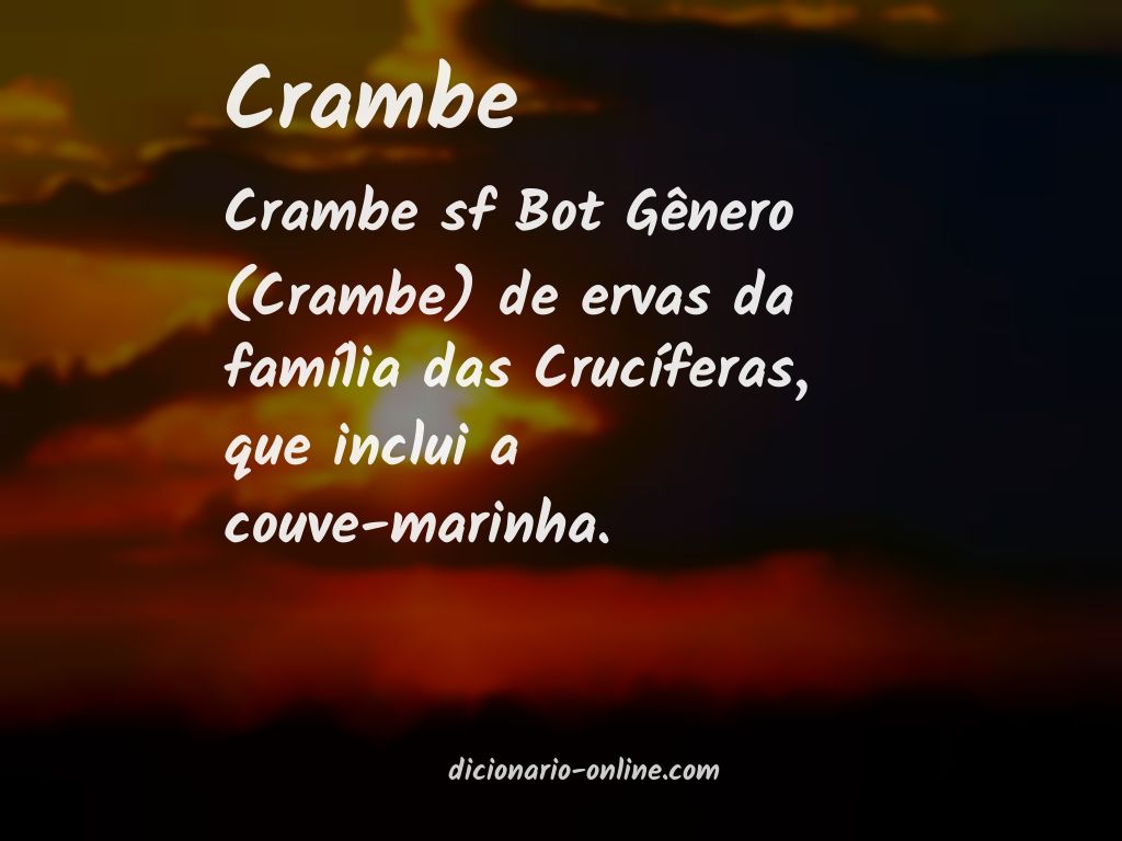 Significado de crambe