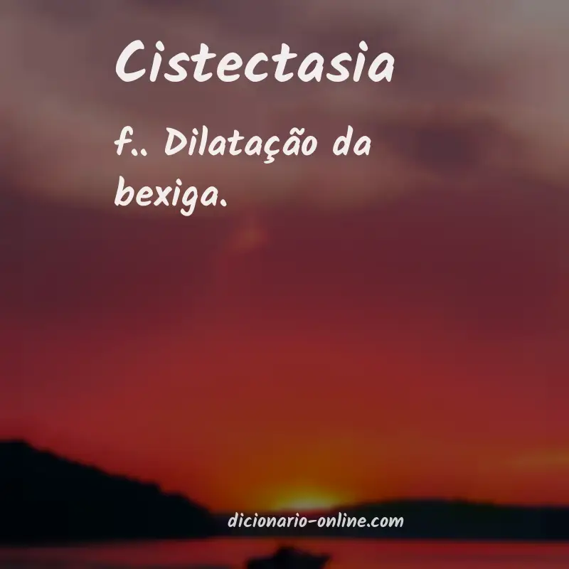Significado de cistectasia