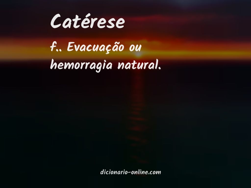 Significado de catérese